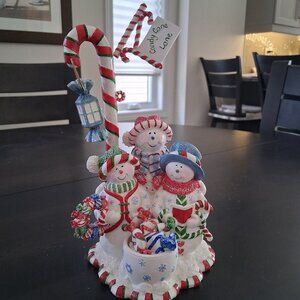 Betty Singer Collection Candy Can Lane Christmas Snowman Ornament